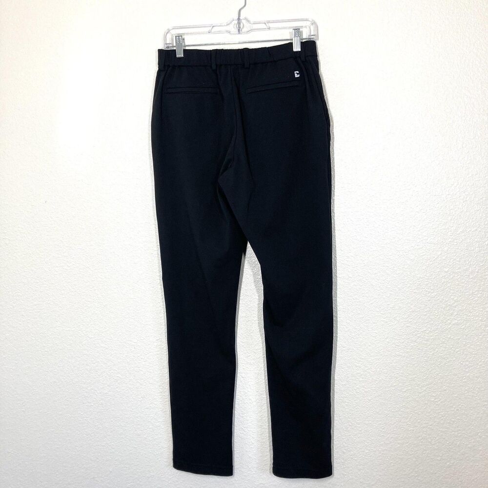 Bearbottom Pants Mens Medium Black Polyester Slim Fit Chino Elastic Waist Casual - Picture 4 of 12